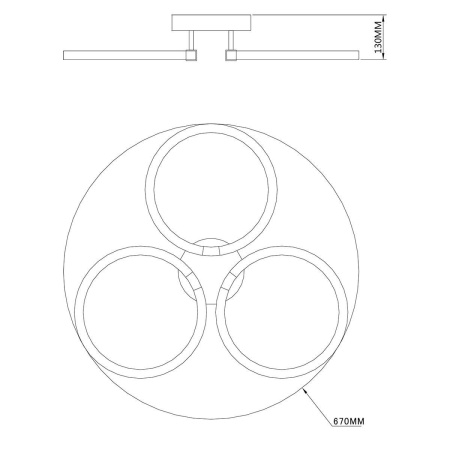Потолочная светодиодная люстра Escada Tube 10279/3LED