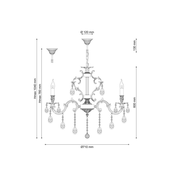 Подвесная люстра Lucia Tucci Barletta 1730.8 Cream White Подвесная люстра Lucia Tucci Barletta 1730.8 Cream White