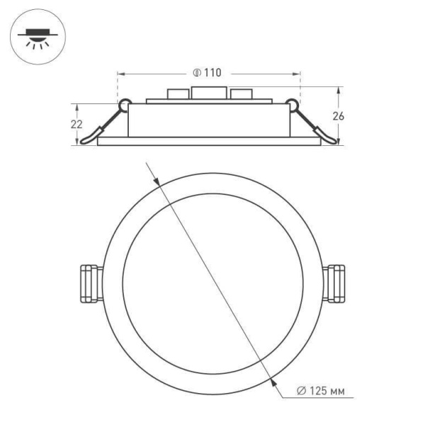 Встраиваемый светодиодный светильник Arlight DL-BL125-9W Day White 021434 Встраиваемый светодиодный светильник Arlight DL-BL125-9W Day White 021434