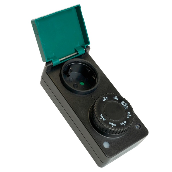 Розетка с таймером (с датчиком освещенности) Feron TM29 суточная мощность 2300W/10A IP44 51434