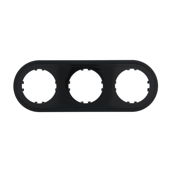 Рамка LK Studio 3-постовая круглая (черный) Vintage-Classic 889308-1