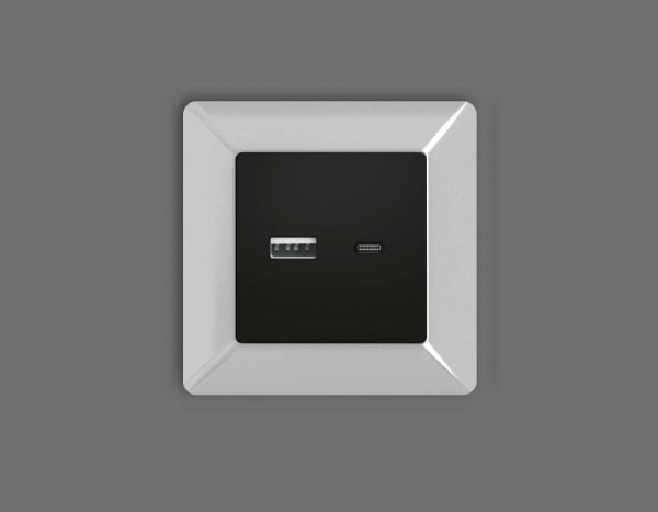 Лицевая панель розетки AMBRELLA VOLT AP8110