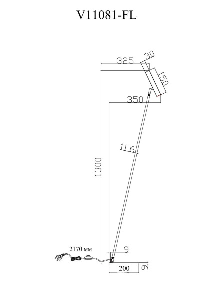 Торшер Moderli Harmo V11081-FL