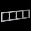 Рамка пластиковая S70 на 4 поста, (серый) Voltum VLS100416
