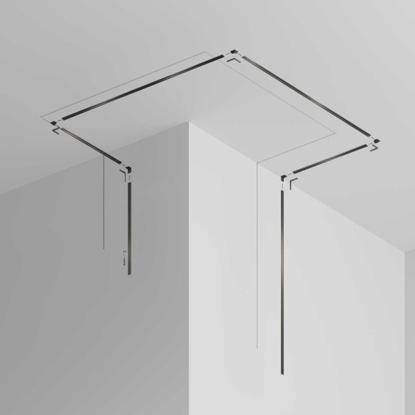 Шинопровод 3м Exility X встраиваемый под ГКЛ 12,5мм Maytoni Technical EXILITY X Busbar trunkings Exility X TRX239-423.12B