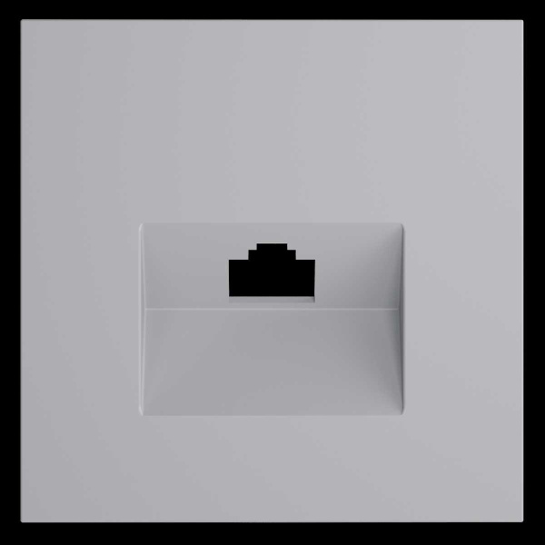 Накладка для розетки компьютерной RJ45 кат.6, S70 (серый) Voltum VLS001316