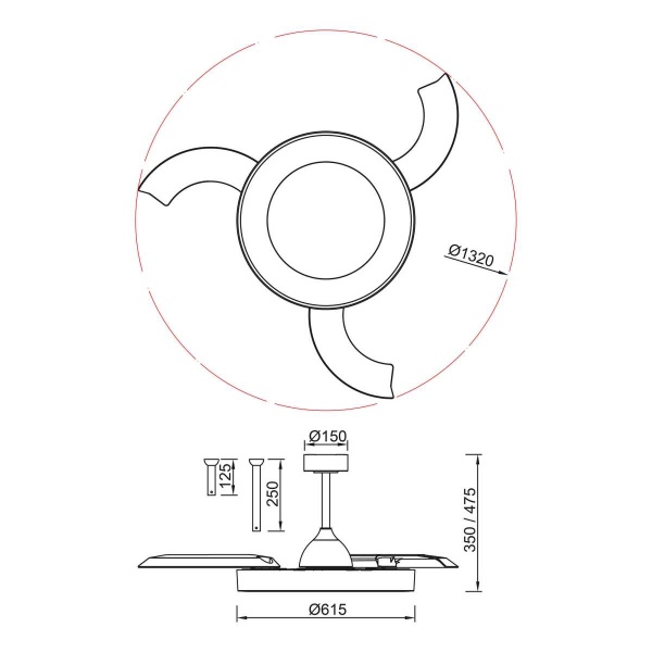 Люстра-вентилятор Mantra NISEKO FAN L 9058