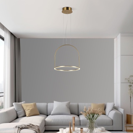 Подвесной светодиодный светильник Eurosvet Over 90322/1 латунь