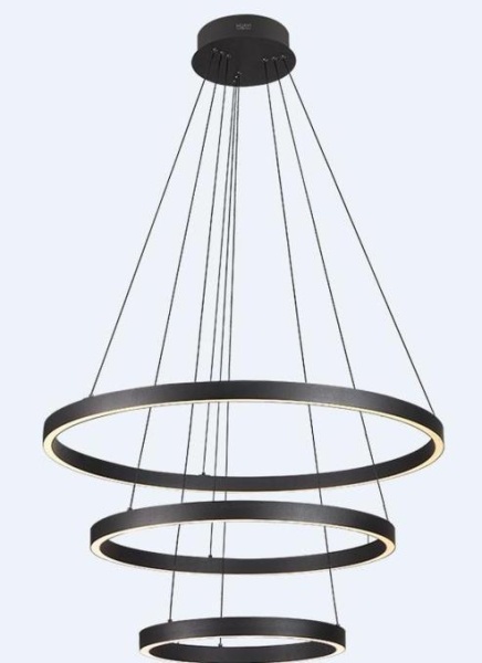 Люстра подвесная Alfa Light F3924-51 black 100W Φ80*H15 0