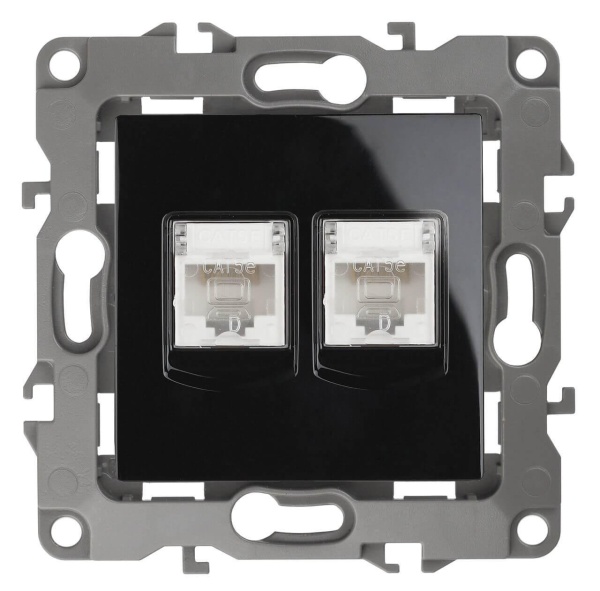 Розетка информационная 2XRJ45 ЭРА 12 12-3108-06 Б0014734 Розетка информационная 2XRJ45 ЭРА 12 12-3108-06 Б0014734