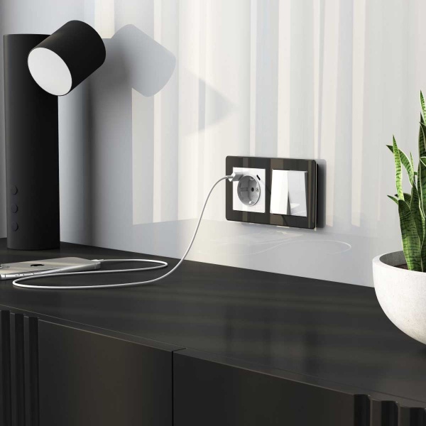 Выключатель двухклавишный Werkel белый акрил W1122041 4690389197291