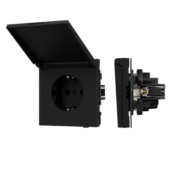 Механизм розетки влагозащищённый SCT-TENDO-MCP-SFPL-BK (230V, 16A) Arlight 054599