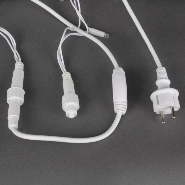 Уличная светодиодная гирлянда Sneha нить 230V теплый белый мерцающий A-047B WW/WT FLASH