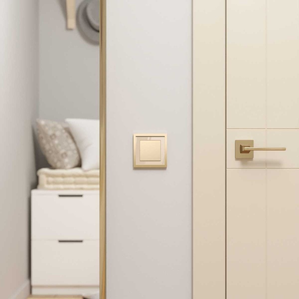 Выключатель одноклавишный проходной Werkel шампань W1112011 4690389157103