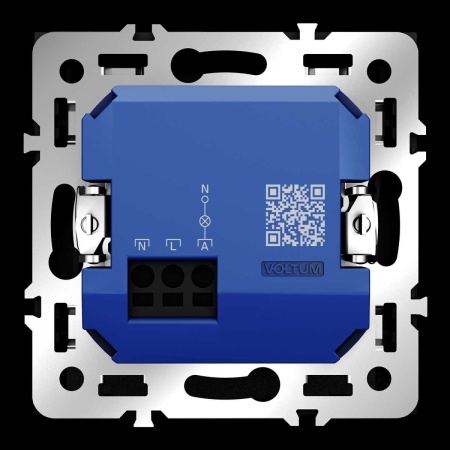 Выключатель встраиваемый S70 карточный 16А, (черный матовый) Voltum VLS010708