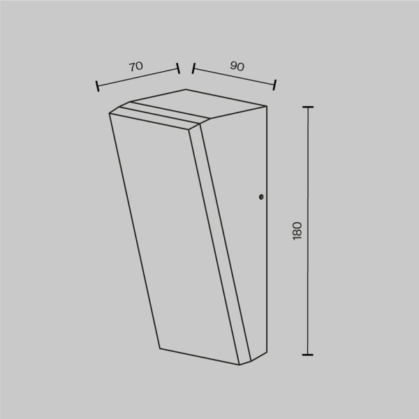 Уличный настенный светодиодный светильник Maytoni Brick O436WL-L10GF3K1