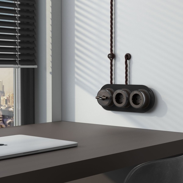 Изолятор Werkel Vintage мокко матовый (100шт) W6433414 4690389202841