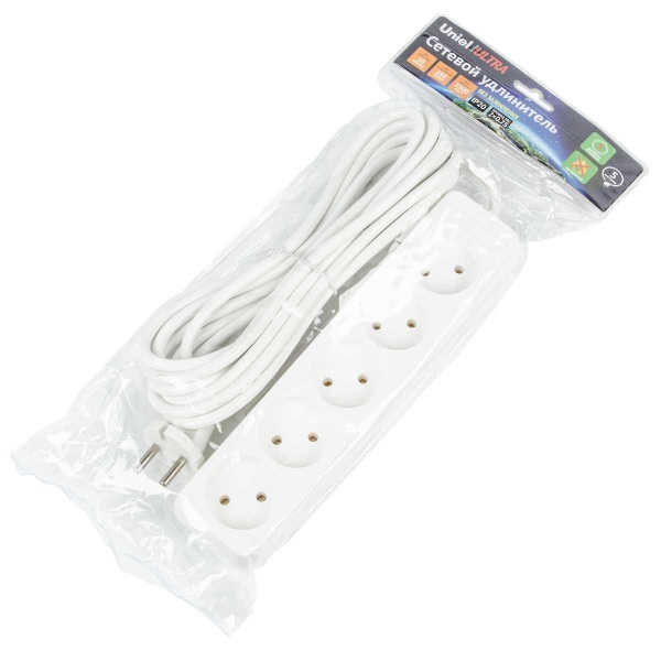 Удлинитель Uniel Ultra 4гн х 5м б/з S-CU4-5 White UL-00009989 Удлинитель Uniel Ultra 4гн х 5м б/з S-CU4-5 White UL-00009989