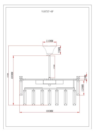 Потолочная люстра Moderli Crystal V10737-6P