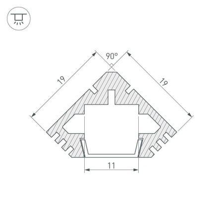 Профиль Arlight PDS45-T-2000 012053
