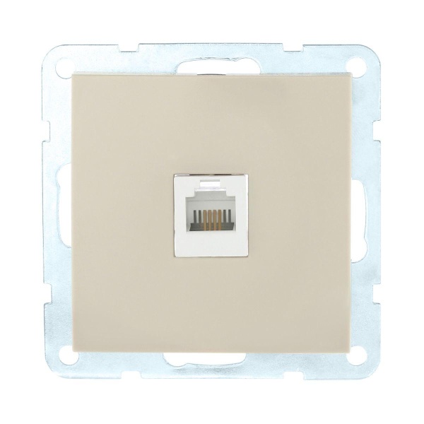 Розетка телефонная RJ-12 LK Studio LK60 бежевый 865501-1 Розетка телефонная RJ-12 LK Studio LK60 бежевый 865501-1