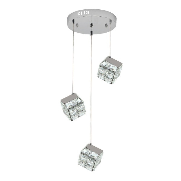 Подвесная светодиодная люстра Indigo Radioso 12048/3P Chrome V000136L