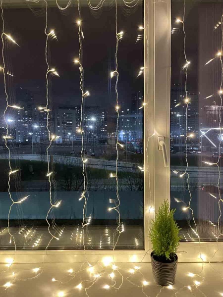 Светодиодная гирлянда ЭРА занавес 24V теплый белый ENOZ-2B Б0041908