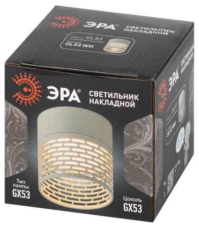 Настенно-потолочный светильник ЭРА OL53 WH Б0061189