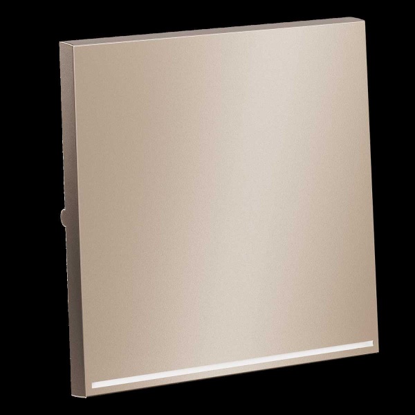 Клавиша для выключателя/переключателя одноклавишного с подсветкой, S70 Metal (платина) Voltum VLSM000210