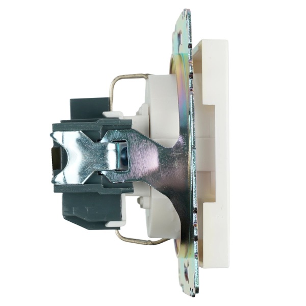 Розетка 2P+PE Stekker Катрин со шторками белый GLS16-7110-01 39304