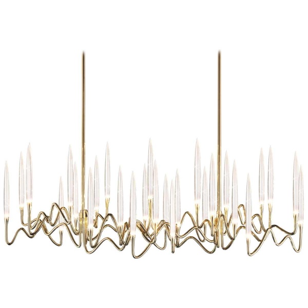 Подвесная люстра Imperium Loft Il Pezzo Chandelier Brass And Crystals L120 342634-22