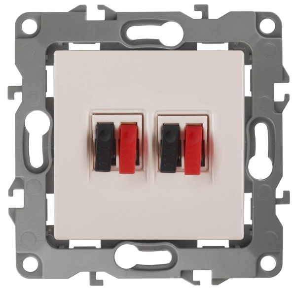 Аудиорозетка двойная ЭРА 12 12-3112-02 Б0027462 Аудиорозетка двойная ЭРА 12 12-3112-02 Б0027462