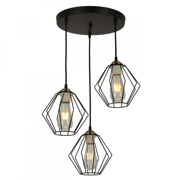 Подвесная люстра IMEX MD.3099-3-P BK+AB