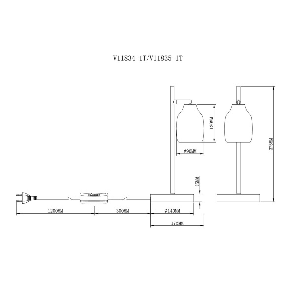 Настольная лампа Moderli Adalina V11835-1T