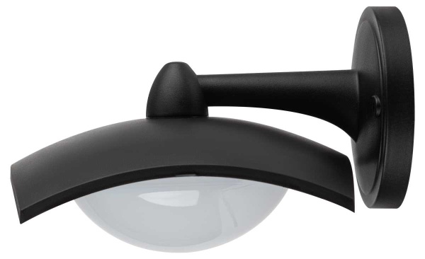 Садово-парковый светильник ЭРА ДБУ 07-8-004 Дели 4 черный 4 гранный настенный IP44 светодиодный 8Вт 6500K Б0057524