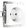 Розетка с заземлением, безвинтовой зажим Werkel белый W1171301 4690389155321