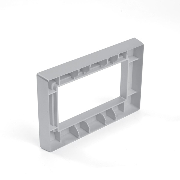 Рамка 2-местная (без перемычки), пластик, Stekker, PFR00-7012-03 Катрин, серебро 50048