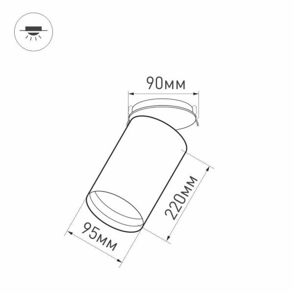 Корпус встраиваемого светильника Arlight SP-Polo-Built-R95 022647 Корпус встраиваемого светильника Arlight SP-Polo-Built-R95 022647