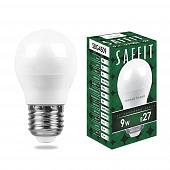 Лампа светодиодная Saffit E27 9W 2700K Шар Матовая SBG4509 55082