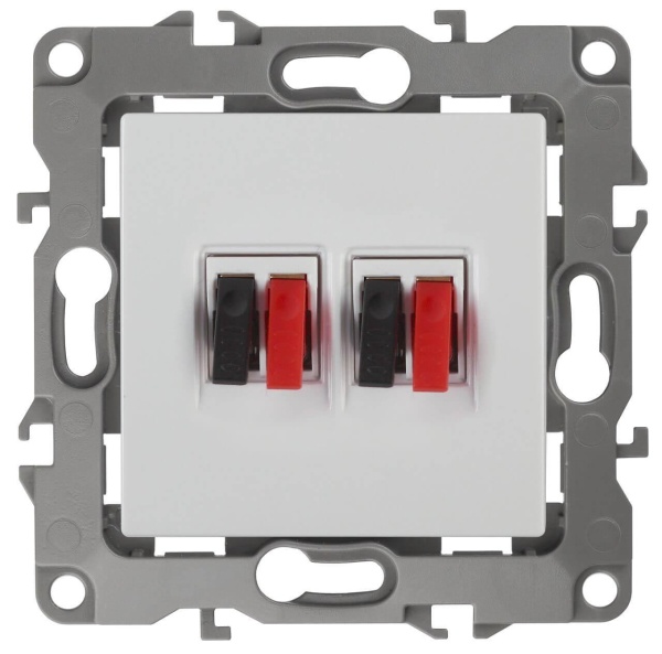 Аудиорозетка двойная ЭРА 12 12-3112-01 Б0027461 Аудиорозетка двойная ЭРА 12 12-3112-01 Б0027461