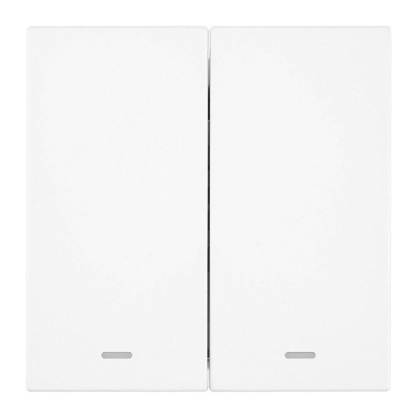 Выключатель 2-клавишный c индикатором (механизм), Stekker, 250В, 10А Мия, RSW10-3102-01, белая магнолия 50432