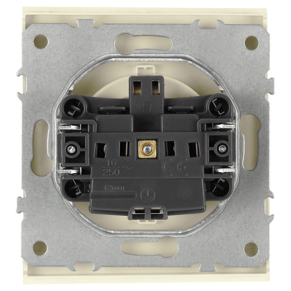 Розетка ЭРА Arktik 16-2102-02 с заземлением 2P+E Schuko со шторками 16А-250В слоновая кость Б0070425