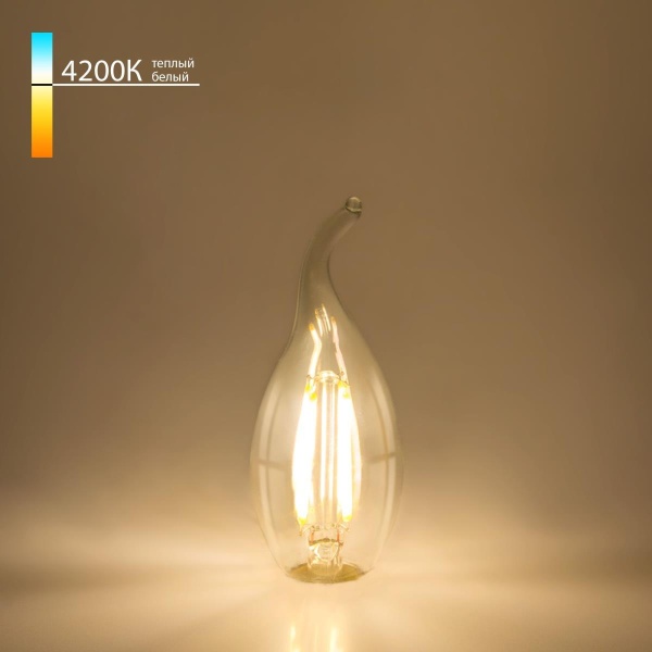 Лампа светодиодная филаментная Elektrostandard E14 7W 4200K прозрачная a049139