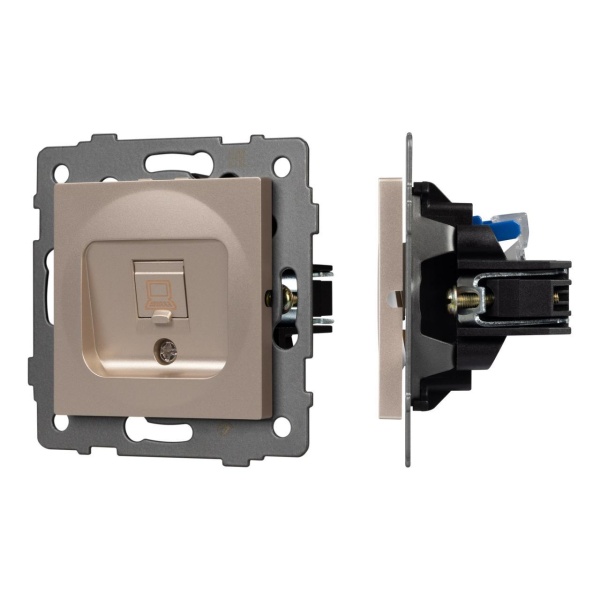Механизм компьютерной розетки SCT-MPC1-PL-GD-V (RJ-45, CAT6) Arlight 049849
