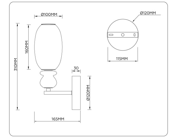 Настенный светильник Ambrella Light HIGH LIGHT LH53148