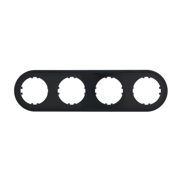 Рамка LK Studio 4-постовая круглая (черный) Vintage-Classic 889408-1