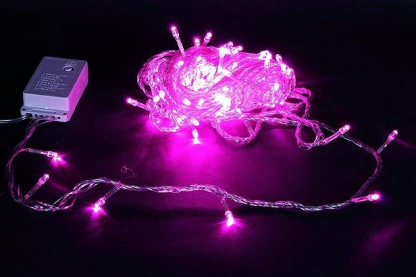 Cветодиодная гирлянда Sneha нить 230V фиолетовый 8 режимов A-001 LED PP