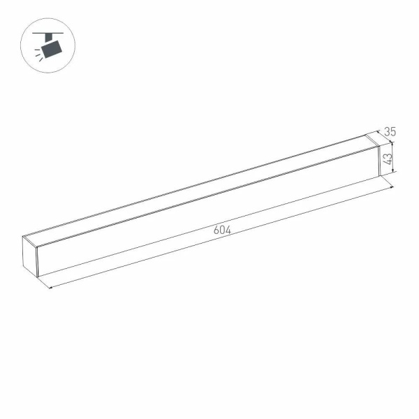 Трековый светодиодный светильник Arlight Mag-Flat-45-L605-18W Day4000 046583