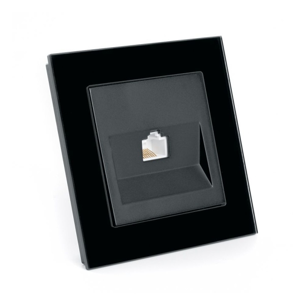 Розетка компьютерная RJ-45 Stekker Катрин черный GLS00-7007-05 39510