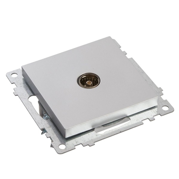 ТВ-розетка Stekker Катрин серебро GLS00-7108-03 39586